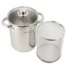 Тенджера за аспержи/паста Kinghoff KH 1525, 18 см, 5.1 литра, Кошница, Индукция, Инокс, (9999KH1525)