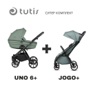 Бебешка количка 2в1Tutis UNO 6+ 130 Dark Ivy + JOGO+ mint, (35949061)