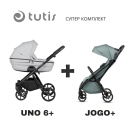 Tutis UNO 6+ бебешка количка 2в1 142 Risso + JOGO+ mint, (35948382)