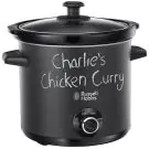 Уред за бавно готвене Slow cooker Russell Hobbs 24180-56 Chalkboard, 3.5 литра, Керамичен съд, 3 програми, Черен, (9RH2418056)