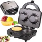 Уред за вафлени фунии First Austria FA-5304, 600W, 2 вафли, Незалепващо покритие, Черен, (11217)