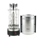 Вертикално барбекю Zilan ZLN5565, 900W, 5 шиша, Керамичен нагревател, Инокс/Черен, (35944154)