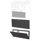 Врата декоративна за готварска печка 2P41,1P41 W12, (35940585)