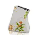 Поставка за 3 ножа ZEPHYR ZP 1645 E, Керамичен корпус, 7/12/15 см. острие, Бял с декорация, (18556)