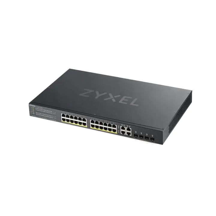 Суич ZYXEL GS1920-24HPV2, 24 портов Gigabit Smart-Managed PoE, за монтаж в шкаф, (35933372)