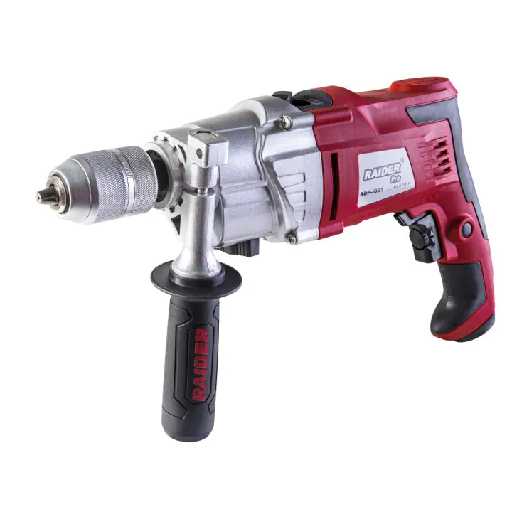 Бормашина 1050W 13mm 2-ск. самоз. патр. мет. корпус RAIDER PRO RDP-ID31, (35924244)