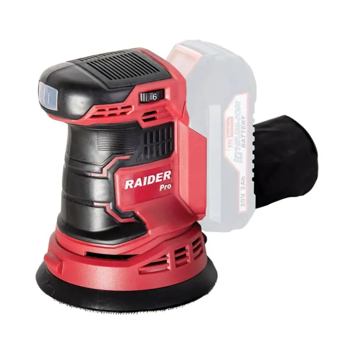 R20 Ексцентършлайф акум. Li-ion ø125mm RAIDER PRO RDP-SRSA20, (35924361)