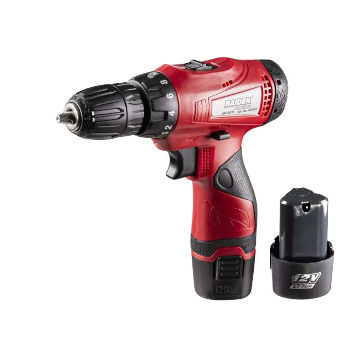 Бормашина акум. 12V 2-ск. 2*1.5Ah 24Nm RAIDER RD-CDL35, (35929511)