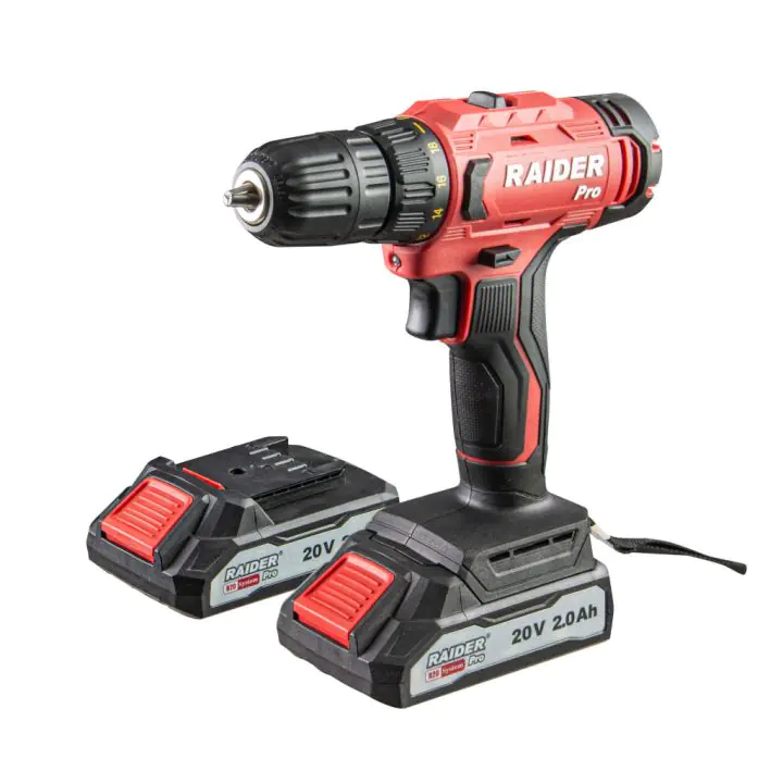 R20 Бормашина акум. 2-ск. 10mm 44Nm 2x2Ah куфар RAIDER PRO RDP-SPCD20, (35929635)