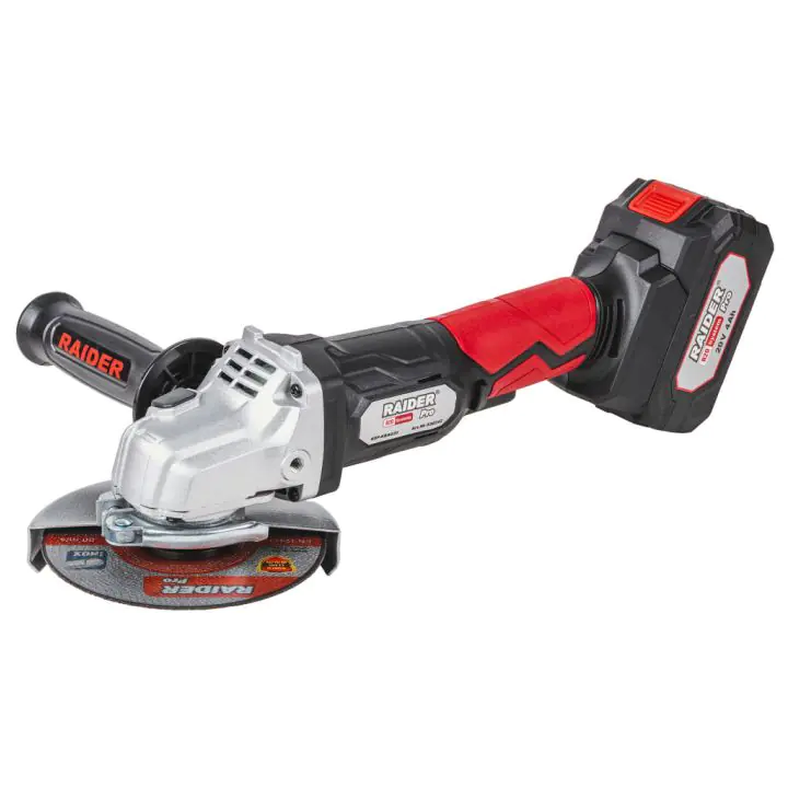 R20 Ъглошлайф Ø125mm 4Ah RAIDER PRO RDP-KBAG20, (35930363)