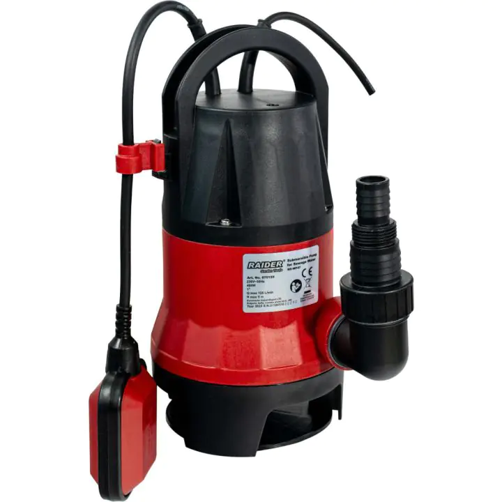 Помпа потопяема за мръсна вода 400W 1" 125L/min 5m RAIDER RD-WP47, (35930042)