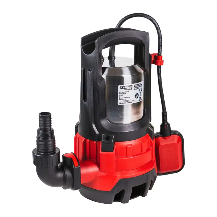 Помпа водна потопяема 1100W 1" 333L/min 9m INOX RAIDER RD-WP62, (35930104)
