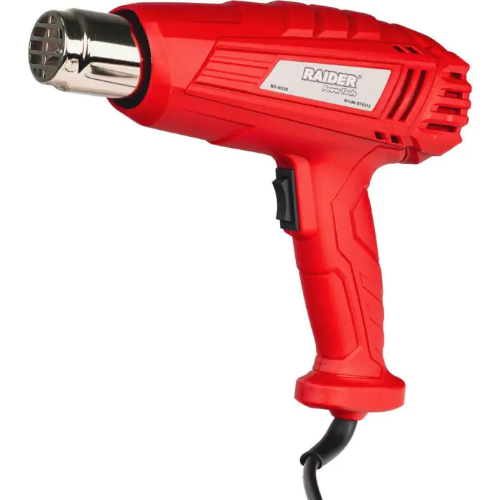Пистолет за горещ въздух 2000W 2степ. 4 дюзи RAIDER RD-HG25, (35930092)