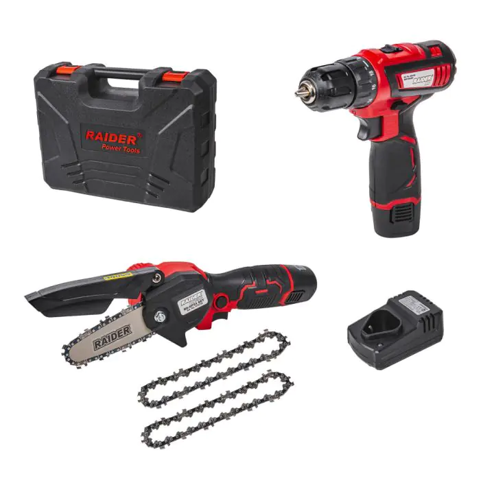 Бормашина & Резачка акум. 12V 2x2Ah 3 вер. куфар RAIDER PRO RDP-CDLGP02, (35929687)