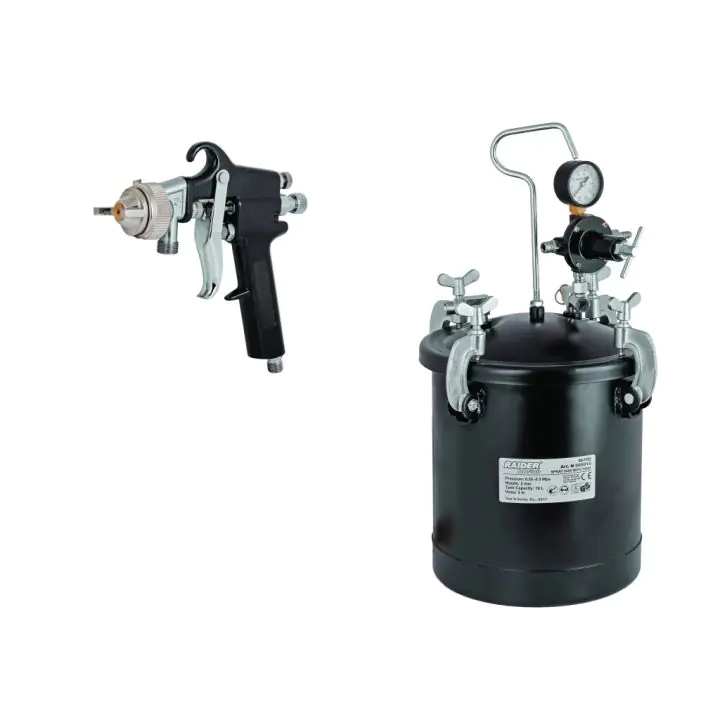 Пистолет за боя казанче 10L ø2mm маркуч 3.0m RAIDER RD-PT02, (35924849)