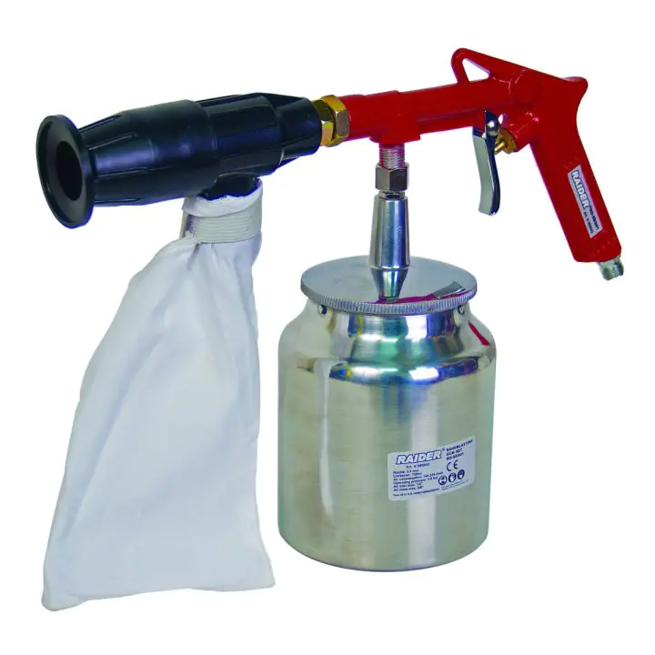 Пистолет пясъкоструен ø2.5mm 500ml RAIDER RD-SBG01, (35924873)