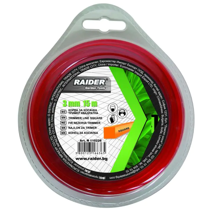 Корда за моторна коса квадратна 3mm х 15m, (35924958)