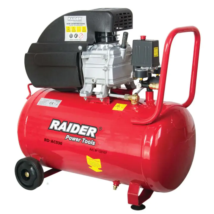 Компресор 50L 1.5kW RAIDER RD-AC02, (35925054)