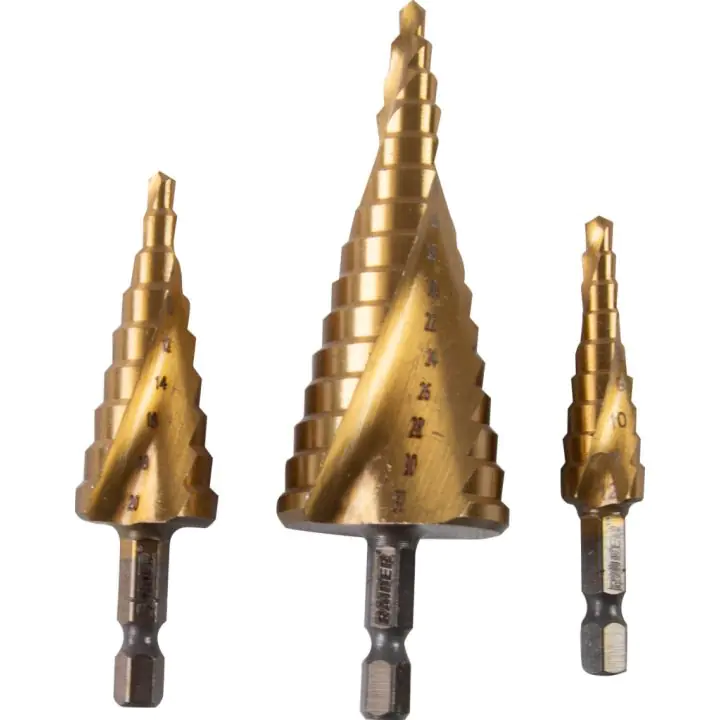 Свредла за ламарина стъпаловидни Ø4-12,4-20,4-32mm Set, (35929945)
