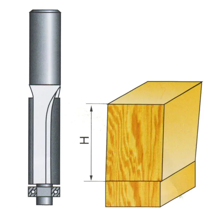 Фрезер за оберфреза ø9.5mm H38mm опашка ø8mm с лагер, (35925441)
