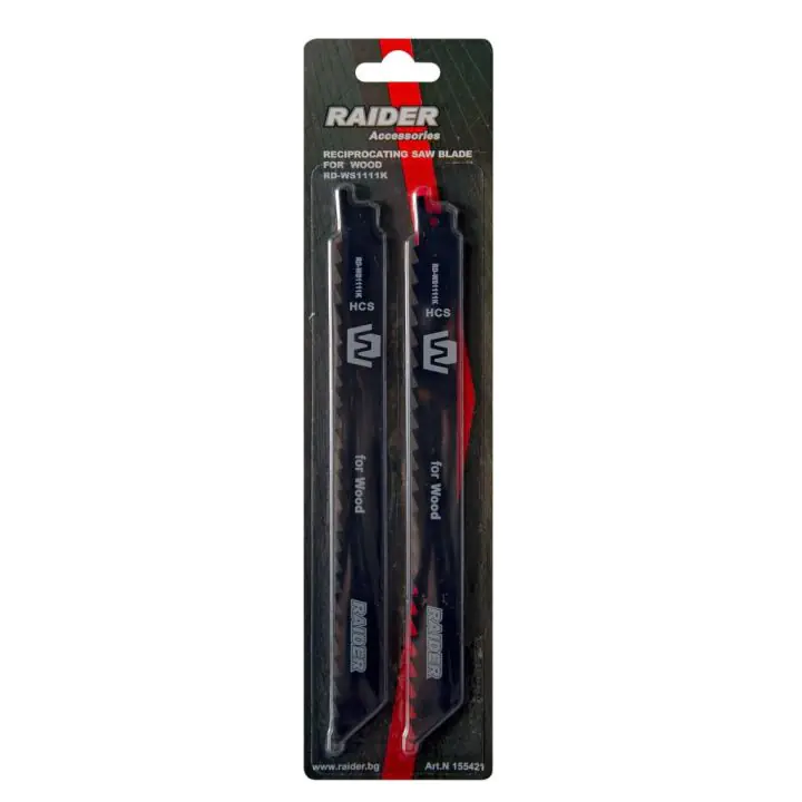 Нож за саблев. трион за дърво 225x1.25mm 2бр. RAIDER RD-WS1111K, (35925487)