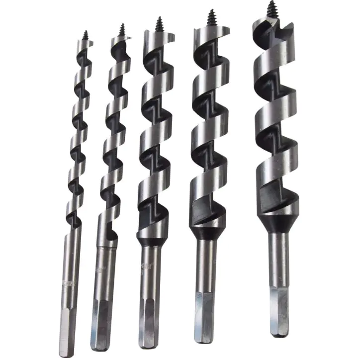 Свредла за дърво Auger 5бр. Ø10, 13, 19, 22, 25mm к-т, (35929946)