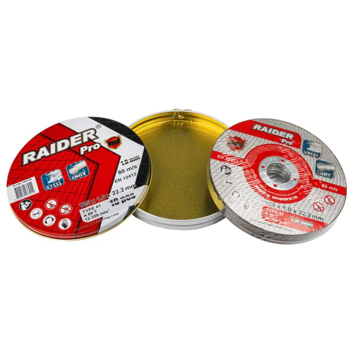 Диск за метал 125х1.0х22.2mm A60T Inox мет кутия 10бр. RDP, (35930319)