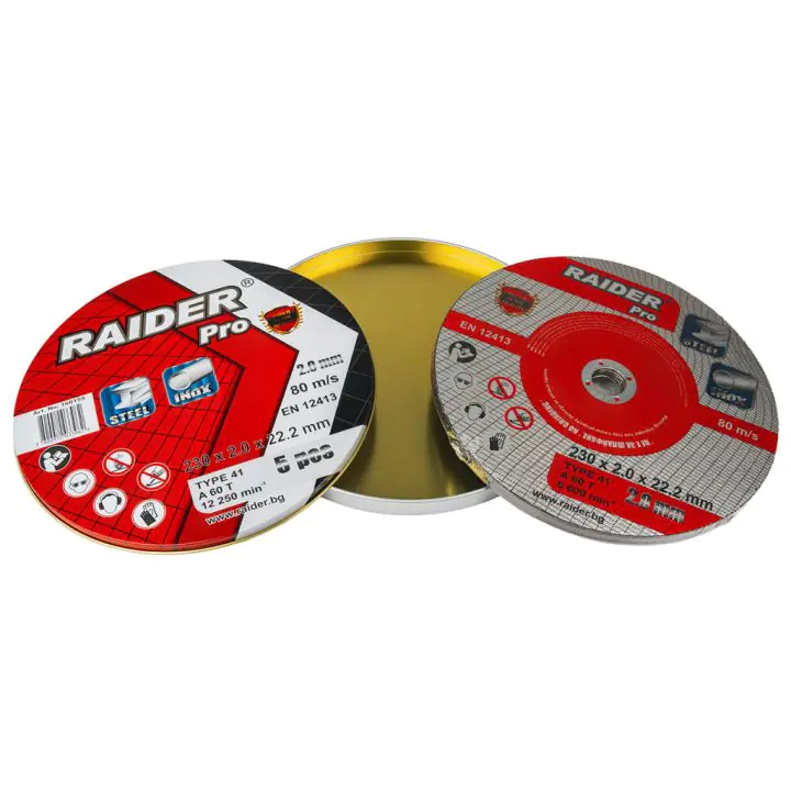 Диск за метал 230х2.0х22.2mm A60T Inox мет кутия 5бр. RDP, (35930320)