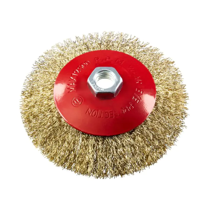 Четка телена за ъглошлайф конусна месинг Ø125mm M14, (35929551)