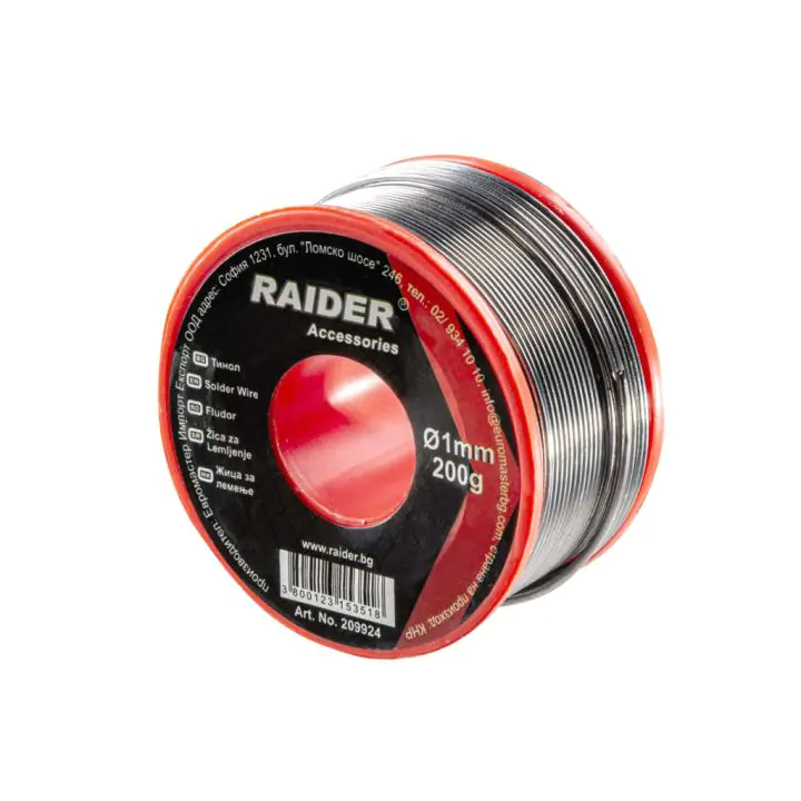 Тинол ø1.0mm 200g 60%Sn 40%Pb, (35925932)