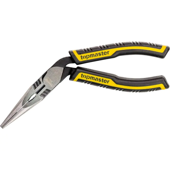 Клещи дългоусти с извита глава трето поколение 200 mm Topmaster Professional, (35925942)