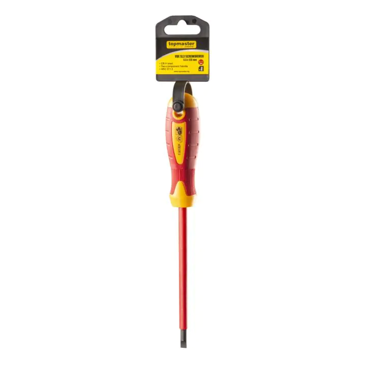 Отвертка изолир. 1000V права 5.5x125mm CR-V Topmaster Professional, (35926073)