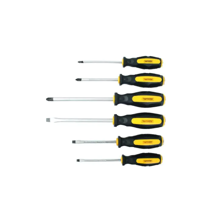 Отвертки ударни к-т 6бр CR-V Topmaster Professional, (35926211)