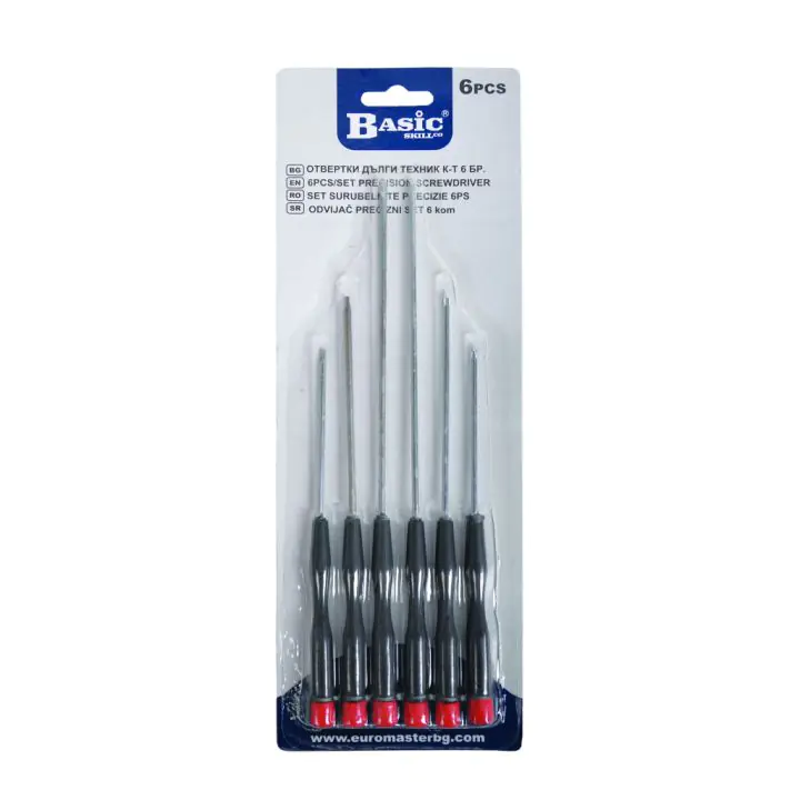 Отвертки дълги техник к-т 6бр Basic Skillco, (35926217)