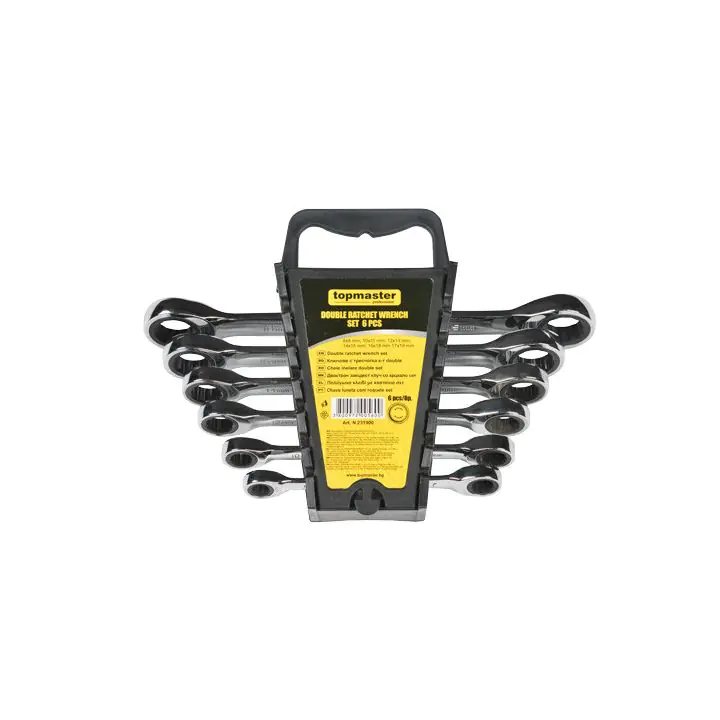 Ключове с тресчотка к-т 6 бр. DOUBLE Topmaster Professional, (35926369)