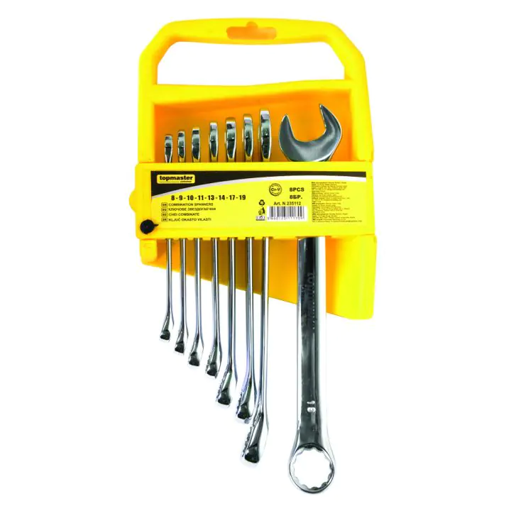 Ключ звездогаечен к-т 8бр 8-19mm на стойка CR-V Topmaster Professional, (35926455)