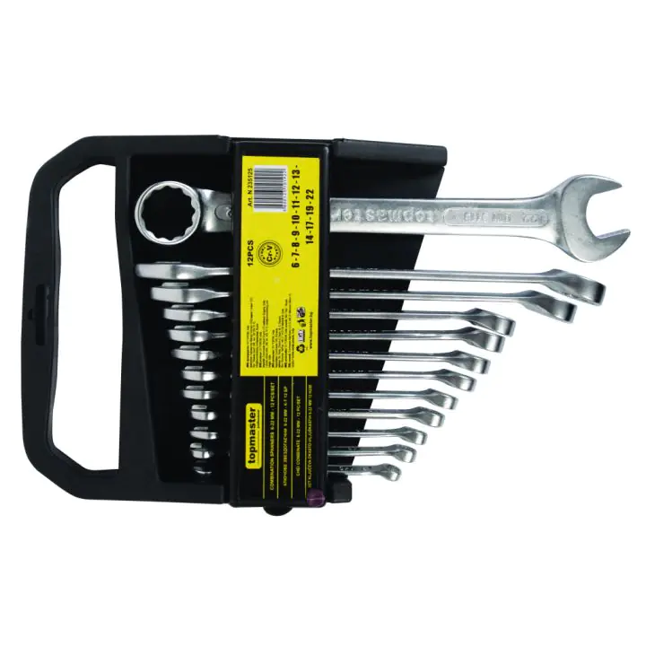Ключ звездогаечен к-т 12бр 6-22mm CR-V PRESS Topmaster Professional, (35926466)