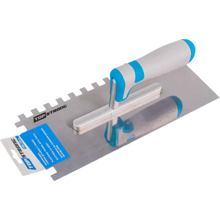 Маламашка гумена дръжка 280х120mm с гребен TopStrong, (35926932)