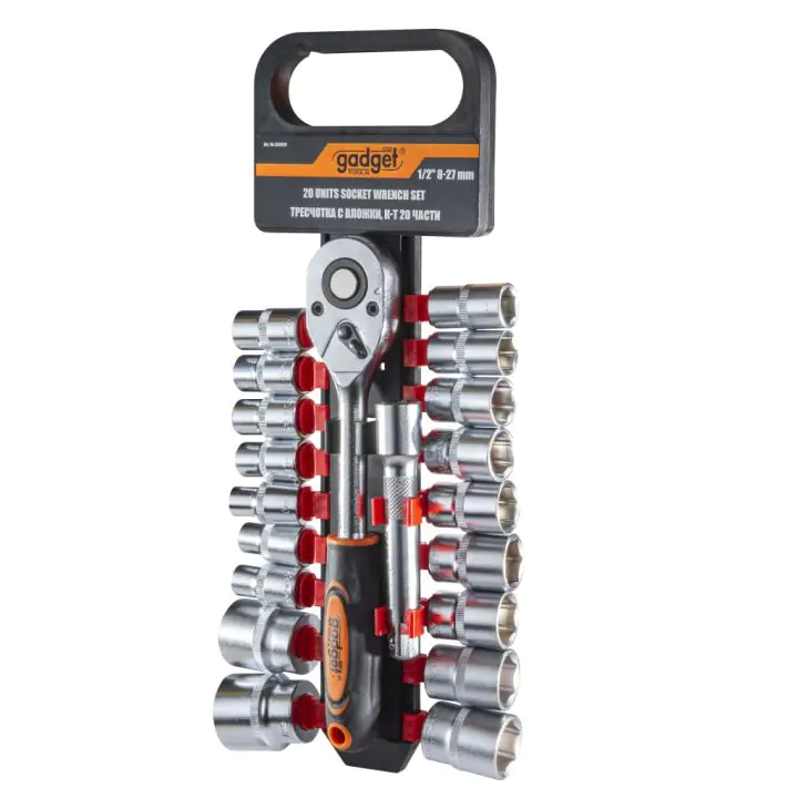 Тресчотка с вложки к-т 20 части 1/2" 8-27mm GADGET, (35927442)