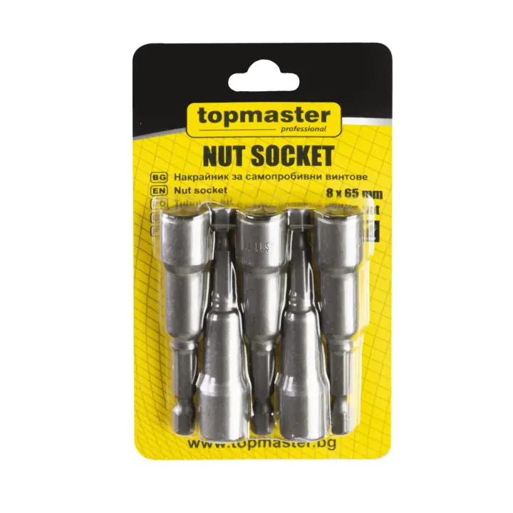 Накрайници за самопр. винтове 8x65мм к-т 5бр Topmaster Professional (10/100), (35929521)