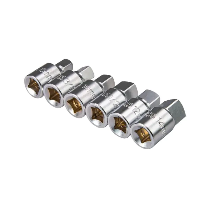 К-кт накрайници 3/8" за картер, 8,10,12,14мм,3/8",1/2" Topmaster Professional, (35929715)