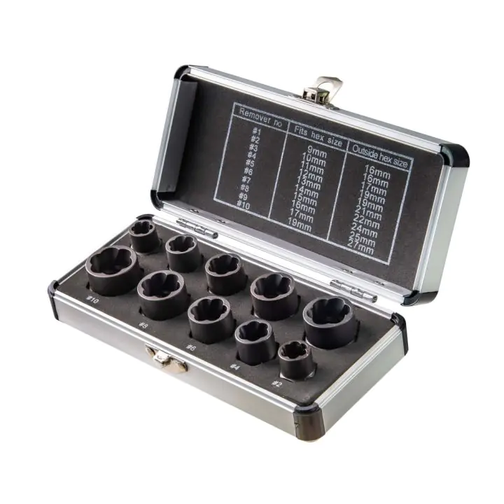 Комплект екстрактори 9-19мм, 3/8", 10 бр. ТМР, (35929716)