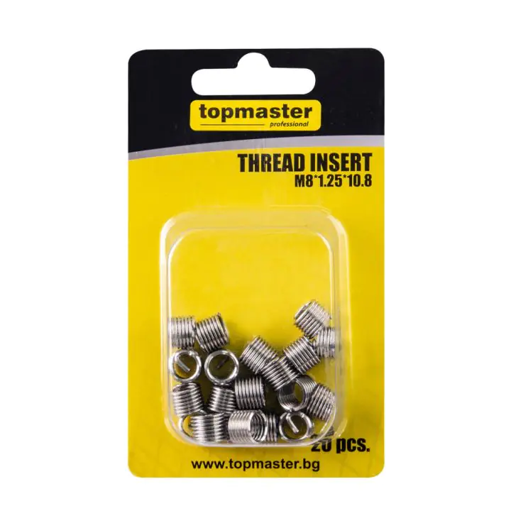 Резбови приставки M8*1.25*10.8, 20бр. Topmaster Professional, (35929651)