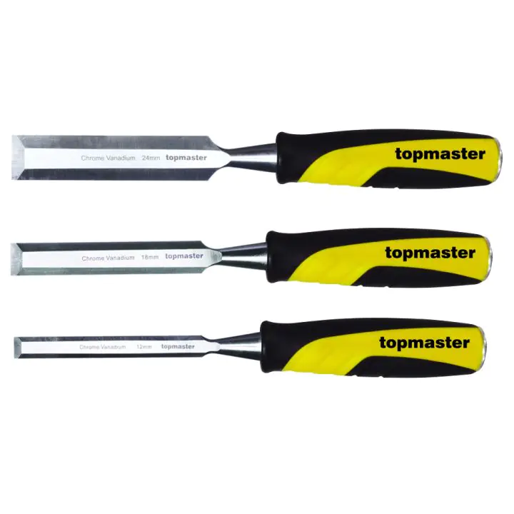 Длето за дърво комплект (12mm 18mm 24mm)65Mn Topmaster Professional, (35927734)
