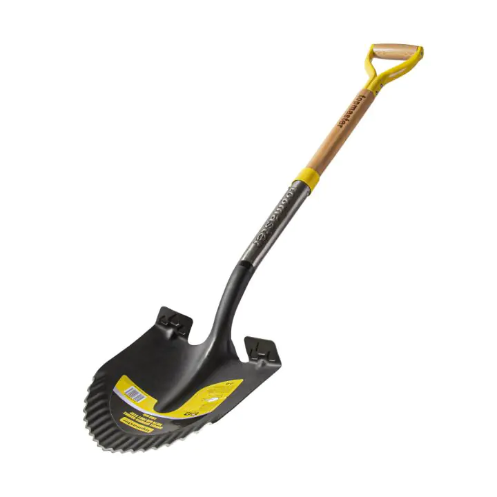 Лопата кръгла с педал и дървена дръжка 1150mm Topmaster Professional, (35927983)