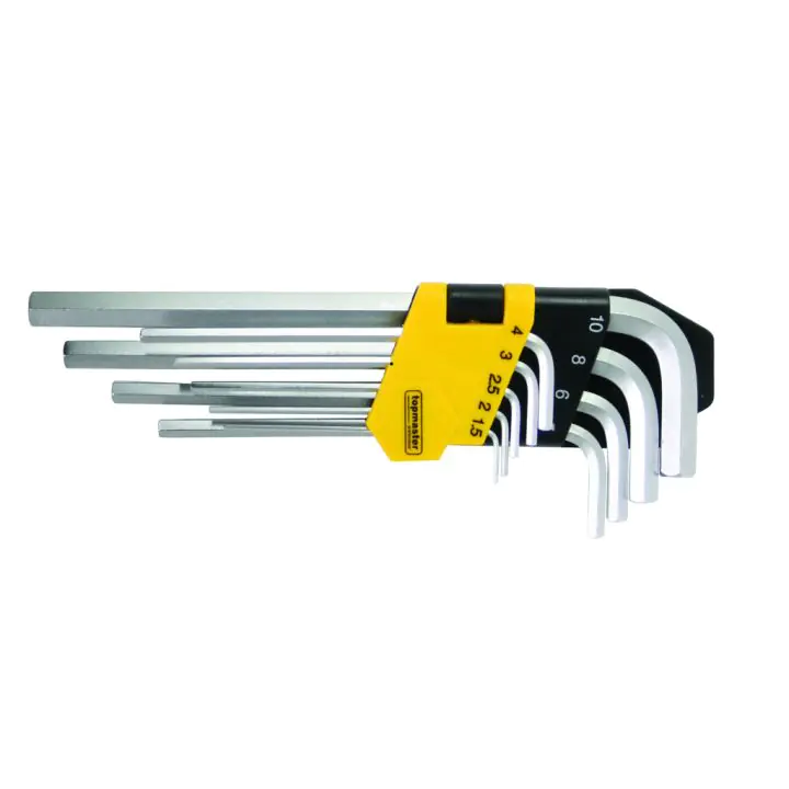 Шестограми 1.5-10mm к-т 9бр дълги CR-V Topmaster Professional, (35928102)