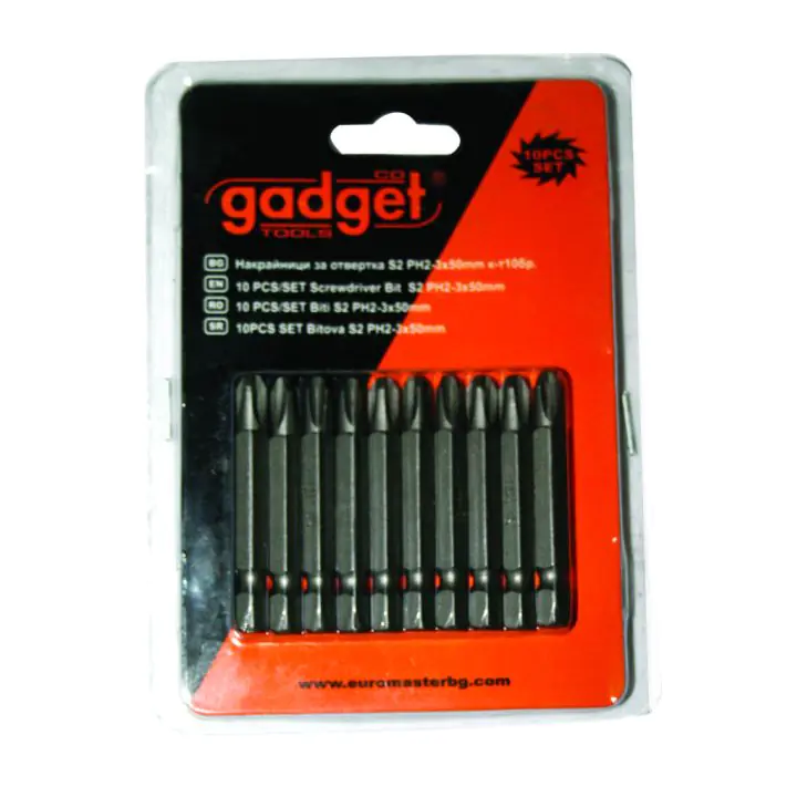 Накрайници за отвертка S2 PH-3x50mm к-т 10 бр. GADGET, (35928155)