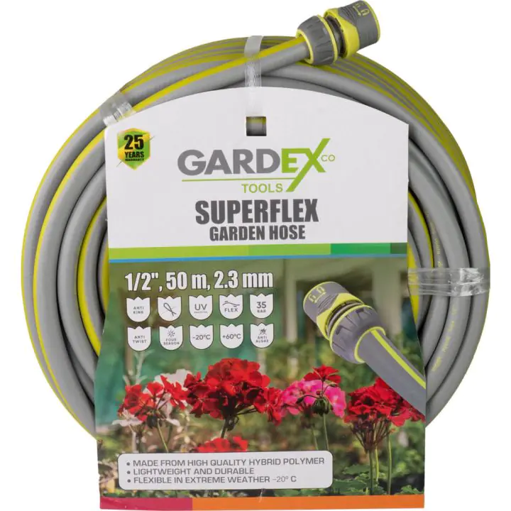 Маркуч градински SUPERFLEX 1/2", 50m, 2.3mm GARDEX, (35930010)