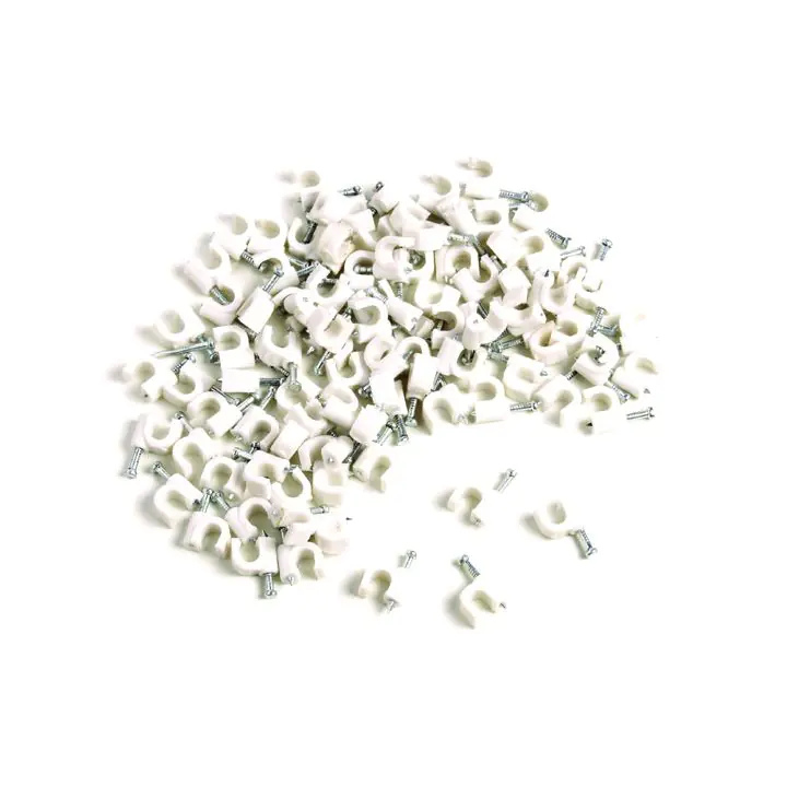 Скоба за телеф. кабел 8mm / плик 100бр TopStrong, (35928481)