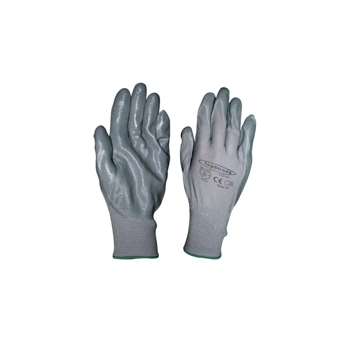 Ръкавици сивo трико / сив нитрил TopStrong, (35928569)